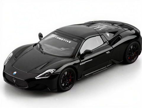 Automachete - Automachetă Maserati MC20 Decapotabilă, 21 cm, Funcție Pull-Back, Uși, Capotă și Portbagaj Deschizătoare, Sunete și Lumină Realistă