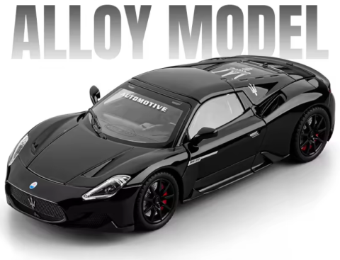 Automachetă Maserati MC20 Decapotabilă, 21 cm, Funcție Pull-Back, Uși, Capotă și Portbagaj Deschizătoare, Sunete și Lumină Realistă [12]