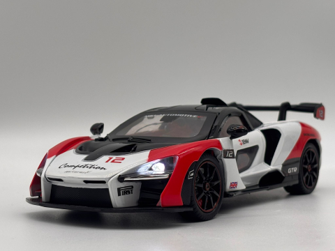 Automachetă McLaren Senna GTR din Metal, 1:24, Funcție Pull-Back, Uși, Capotă și Portbagaj Deschizătoare, Sunete și Lumini, 20 cm [3]