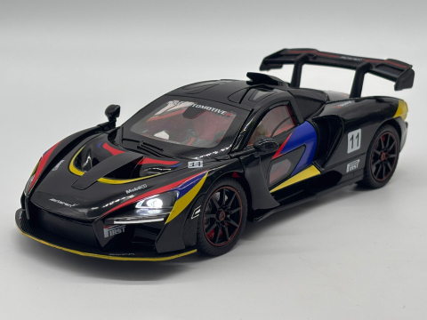 Automachetă McLaren Senna GTR din Metal, 1:24, Funcție Pull-Back, Uși, Capotă și Portbagaj Deschizătoare, Sunete și Lumini, 20 cm [11]