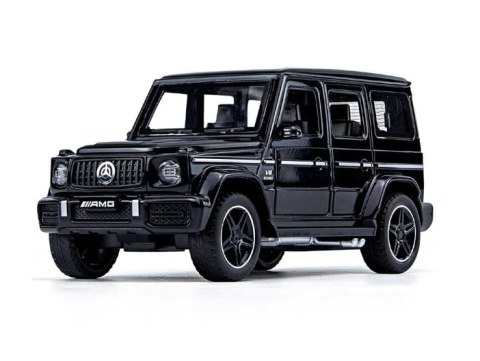 Automachetă Mercedes G-Class din Metal, 1:32, Funcție Pull-Back, Uși și Portbagaj Deschizătoare, Faruri Funcționale, 16 cm [0]
