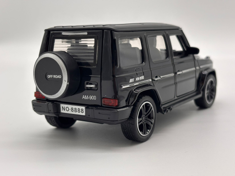 Automachetă Mercedes G-Class din Metal, 1:32, Funcție Pull-Back, Uși și Portbagaj Deschizătoare, Faruri Funcționale, 16 cm [9]