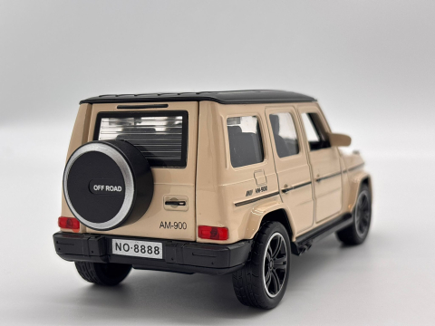 Automachetă Mercedes G-Class din Metal, 1:32, Funcție Pull-Back, Uși și Portbagaj Deschizătoare, Faruri Funcționale, 16 cm [5]