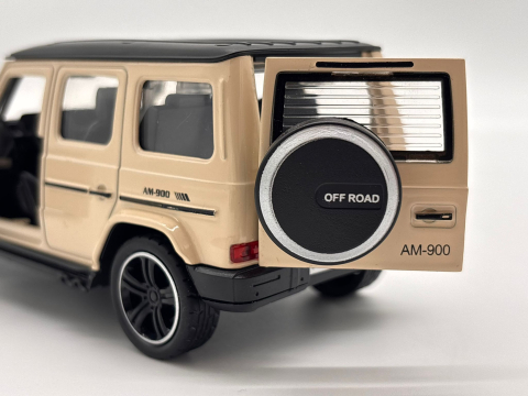 Automachetă Mercedes G-Class din Metal, 1:32, Funcție Pull-Back, Uși și Portbagaj Deschizătoare, Faruri Funcționale, 16 cm [2]