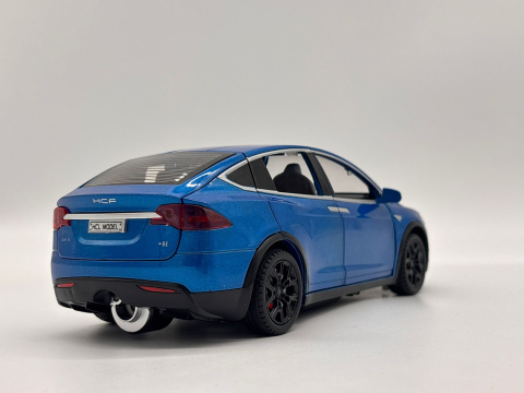 Automachetă Tesla Model X din Metal, cu Telecomandă, Fum pe Bază de Apă, Lumină și Sunet, Acumulator Inclus [8]
