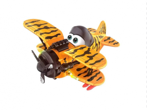 Avion cu Lumina Intermitenta si Elice Rotativa, cu Baterii si Stickere pentru Decorat [0]