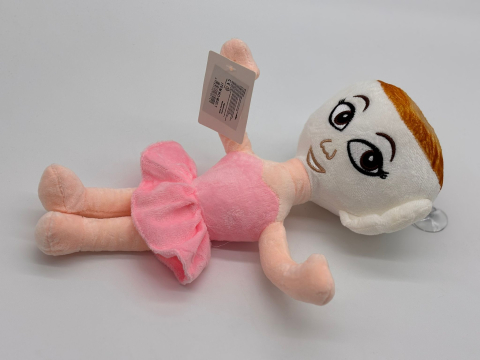 Balerina Cappuccina din Plus, 30 cm, Roz, cu Agățătoare, Jucărie Moale pentru Copii, Italian Brainrot [4]