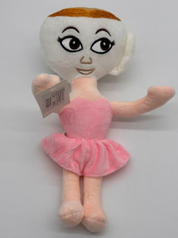 Balerina Cappuccina din Plus, 30 cm, Roz, cu Agățătoare, Jucărie Moale pentru Copii, Italian Brainrot [5]