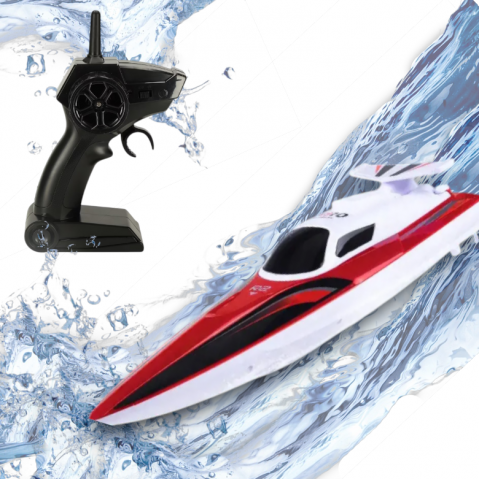 Barci cu telecomanda - Salupa cu Telecomanda 2.4GHz – 34 cm, Viteză Variabilă, Funcții Complete, Baterie Reîncărcabilă 3.7V