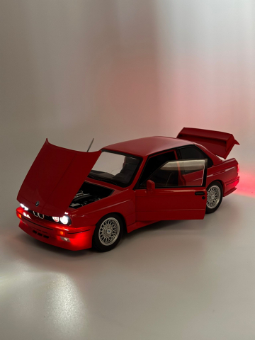 Automacheta BMW M3 E30 "Rechin", din Metal, cu Sunete, Lumini, Elemente Mobile, 20 cm [7]