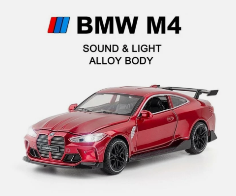 Toate Produsele - Automacheta BMW M4 Coupe G82, 15.5 cm, Pull-Back, Lumină, Sunet și Elemente Mobile (Uși, Portbagaj, Capotă)