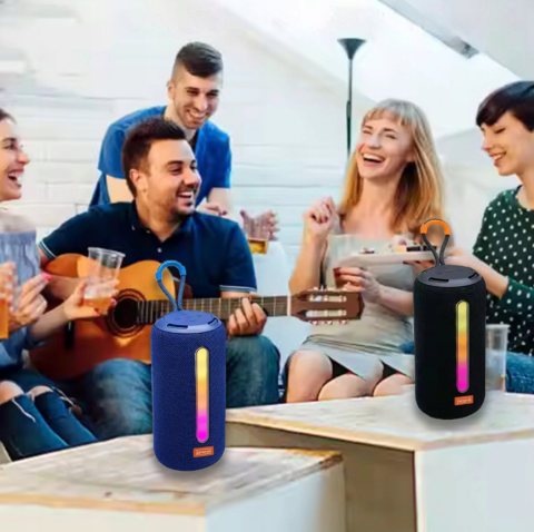 Boxă Portabilă Bluetooth cu Lumină RGB, Sunet Premium, 17 cm, Playtime 3h, Type-C, USB și TF [2]