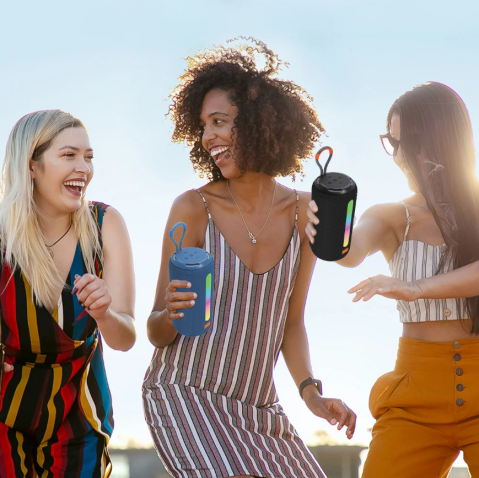 Boxă Portabilă Bluetooth cu Lumină RGB, Sunet Premium, 17 cm, Playtime 3h, Type-C, USB și TF [3]