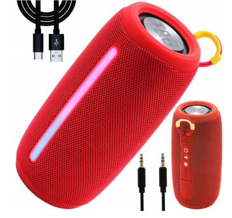 Toate Produsele - Boxă Portabilă Bluetooth cu Lumină RGB, Sunet Premium, 17 cm, Playtime 3h, Type-C, USB și TF