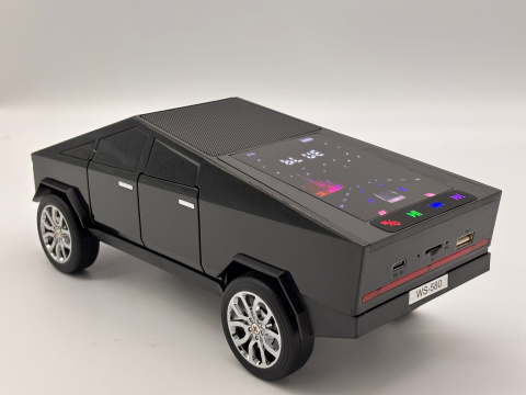 Boxă Bluetooth Portabilă Tesla Cybertruck WS-580, Calitate Audio Premium, 30 cm, Lumină RGB, FM Radio, USB, TF Card, Type-C [17]