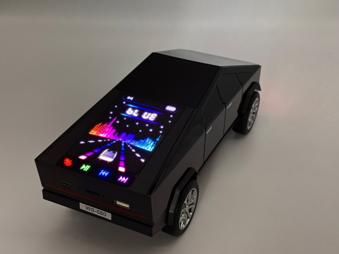Boxă Bluetooth Portabilă Tesla Cybertruck WS-580, Calitate Audio Premium, 30 cm, Lumină RGB, FM Radio, USB, TF Card, Type-C [18]