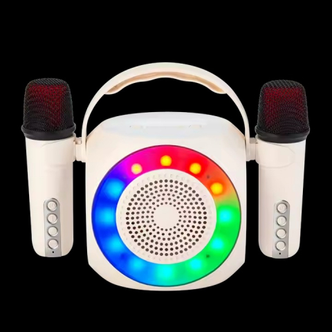 Boxă Karaoke cu 2 Microfoane Wireless, Lumini RGB, Bluetooth 5.4 – Calitate Audio Premium [1]