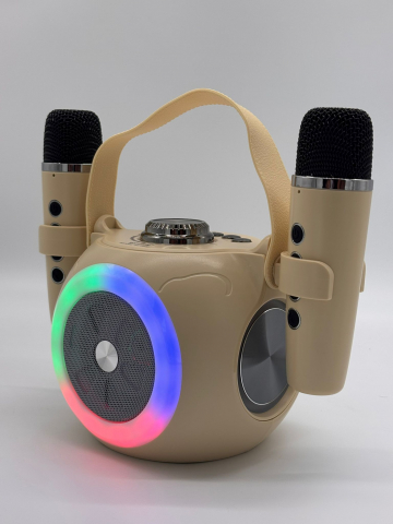 Boxă Karaoke cu 2 Microfoane Wireless, Lumini RGB, Bluetooth 5.4 – Calitate Audio Premium [5]