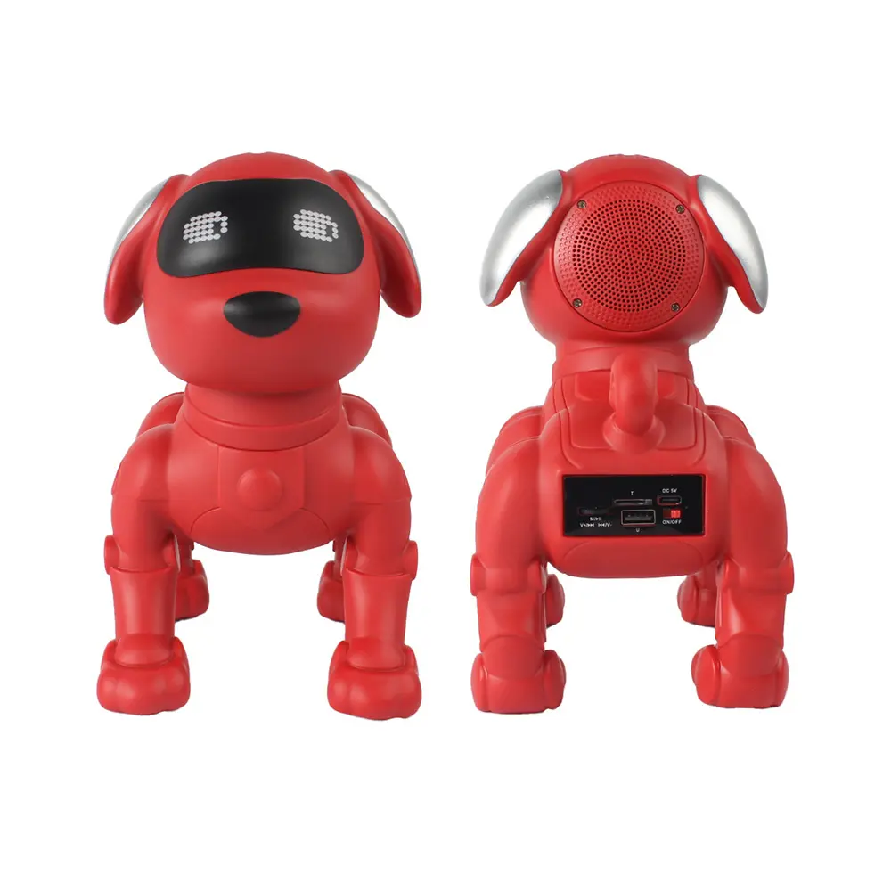Boxa Portabila Catel Robot, Calitate Audio Premium, cu Bluetooth, MP3, USB, Card TF, U Disk, Radio FM, HIFI Stereo - Rosu [0]