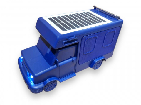 Boxa Portabila cu Panou Solar, Calitate Audio Premium, cu Bluetooth, MP3, USB, Card TF, U Disk, Radio FM, HIFI Stereo - Rosu [1]