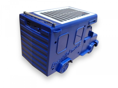 Boxa Portabila cu Panou Solar, Calitate Audio Premium, cu Bluetooth, MP3, USB, Card TF, U Disk, Radio FM, HIFI Stereo - Rosu [4]