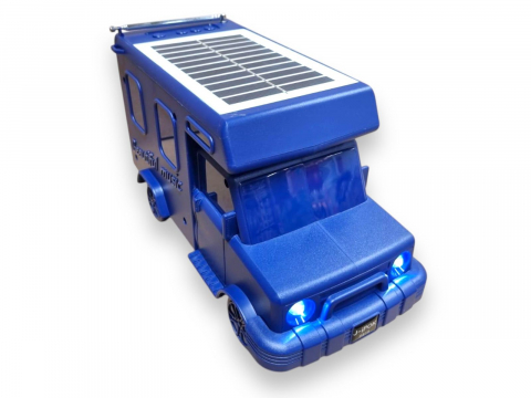 Boxa Portabila cu Panou Solar, Calitate Audio Premium, cu Bluetooth, MP3, USB, Card TF, U Disk, Radio FM, HIFI Stereo - Rosu [3]