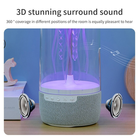 Boxă Portabilă Jellyfish S+. Bluetooth, Lumini Ambientale Colorate, TF Card & Audio Input [6]