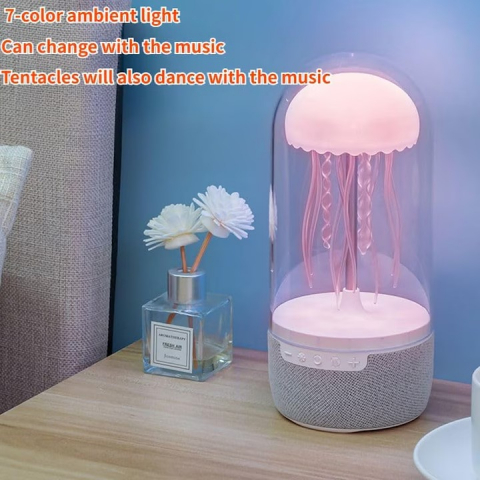 Boxă Portabilă Jellyfish S+. Bluetooth, Lumini Ambientale Colorate, TF Card & Audio Input [5]