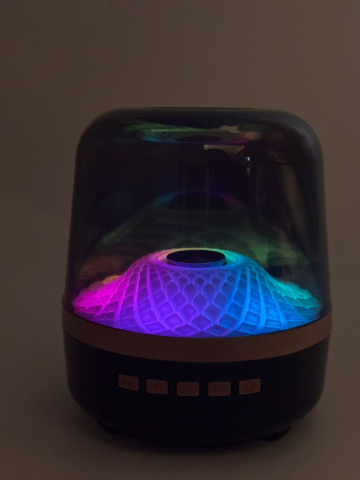 Boxa Transparentă RGB Portabilă, 12 cm, Bluetooth, USB, AUX, TF, DC5V, Cu Cablu Încărcare Inclus [10]