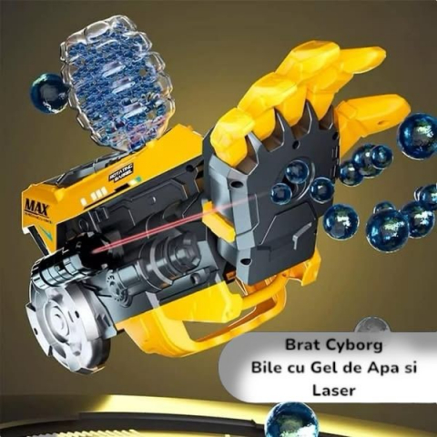 Brat Cyborg cu Bile cu Gel de Apa si Laser, Ochelari de Protectie – Reincarcabil, Compatibil cu Bile Universale de 7-8 mm [1]