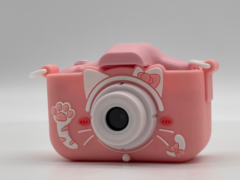 Cameră Foto Digitală pentru Copii, cu Husă Detasabilă, Suport Micro Card SD,Cablu USB și Agățătoare Tip Breloc, Jocuri Snake și Tetris, Funcție Selfie, Muzică și Fotografiere [9]