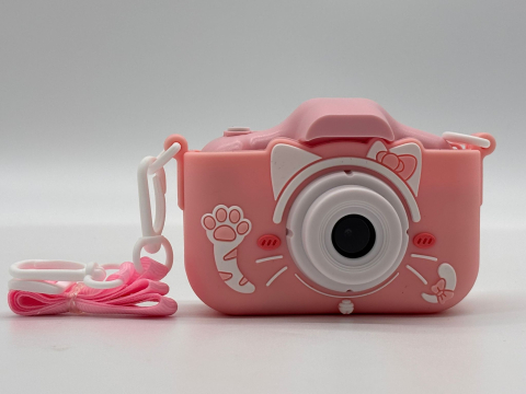 Cameră Foto Digitală pentru Copii, cu Husă Detasabilă, Suport Micro Card SD,Cablu USB și Agățătoare Tip Breloc, Jocuri Snake și Tetris, Funcție Selfie, Muzică și Fotografiere [7]