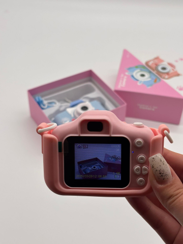 Cameră Foto Digitală pentru Copii, cu Husă Detasabilă, Suport Micro Card SD,Cablu USB și Agățătoare Tip Breloc, Jocuri Snake și Tetris, Funcție Selfie, Muzică și Fotografiere [11]