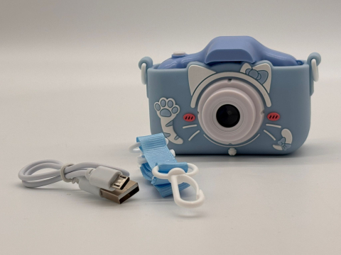 Cameră Foto Digitală pentru Copii, cu Husă Detasabilă, Suport Micro Card SD,Cablu USB și Agățătoare Tip Breloc, Jocuri Snake și Tetris, Funcție Selfie, Muzică și Fotografiere [9]