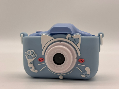 Cameră Foto Digitală pentru Copii, cu Husă Detasabilă, Suport Micro Card SD,Cablu USB și Agățătoare Tip Breloc, Jocuri Snake și Tetris, Funcție Selfie, Muzică și Fotografiere [8]