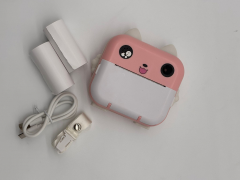 Camera Foto Digitala pentru Copii cu imprimare instant – Ecran HD, Filmare, Jocuri, Cablu Tip C, Curea și 3 Role incluse [14]