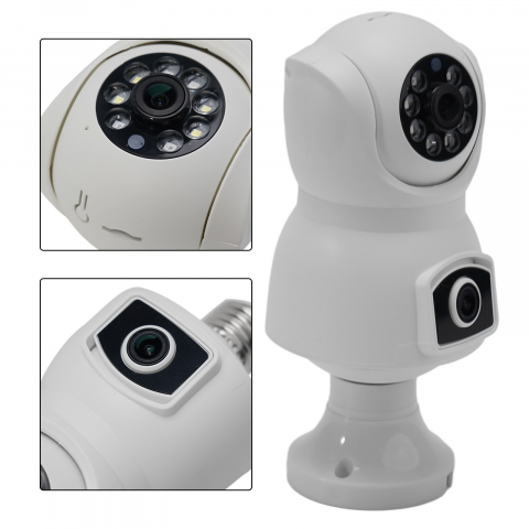 Cameră Supraveghere V380 Pro Smart, 2 Obiective, WiFi, 4MP, Vizualizare dublă, Infrarosu, Rotire 360° , Audio Bidirecțional, Control din Aplicatie ("V380 PRO" pe Magazin Play/App Store ) [13]