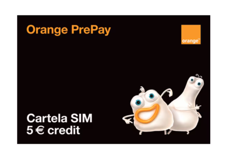 Cartele SIM & Carduri de Memorie - Cartelă SIM Orange PrePay 5€ Credit Inclus, Reîncărcabilă