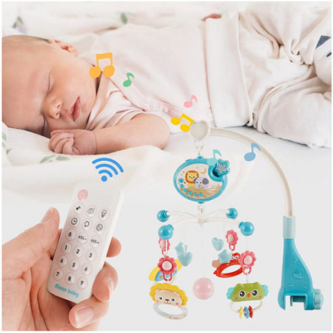 Carusel Muzical pentru Patut cu Proiectie Stele si Rotire 360°, Muzica Linistitoare, 400 Cantece de Leagan [2]