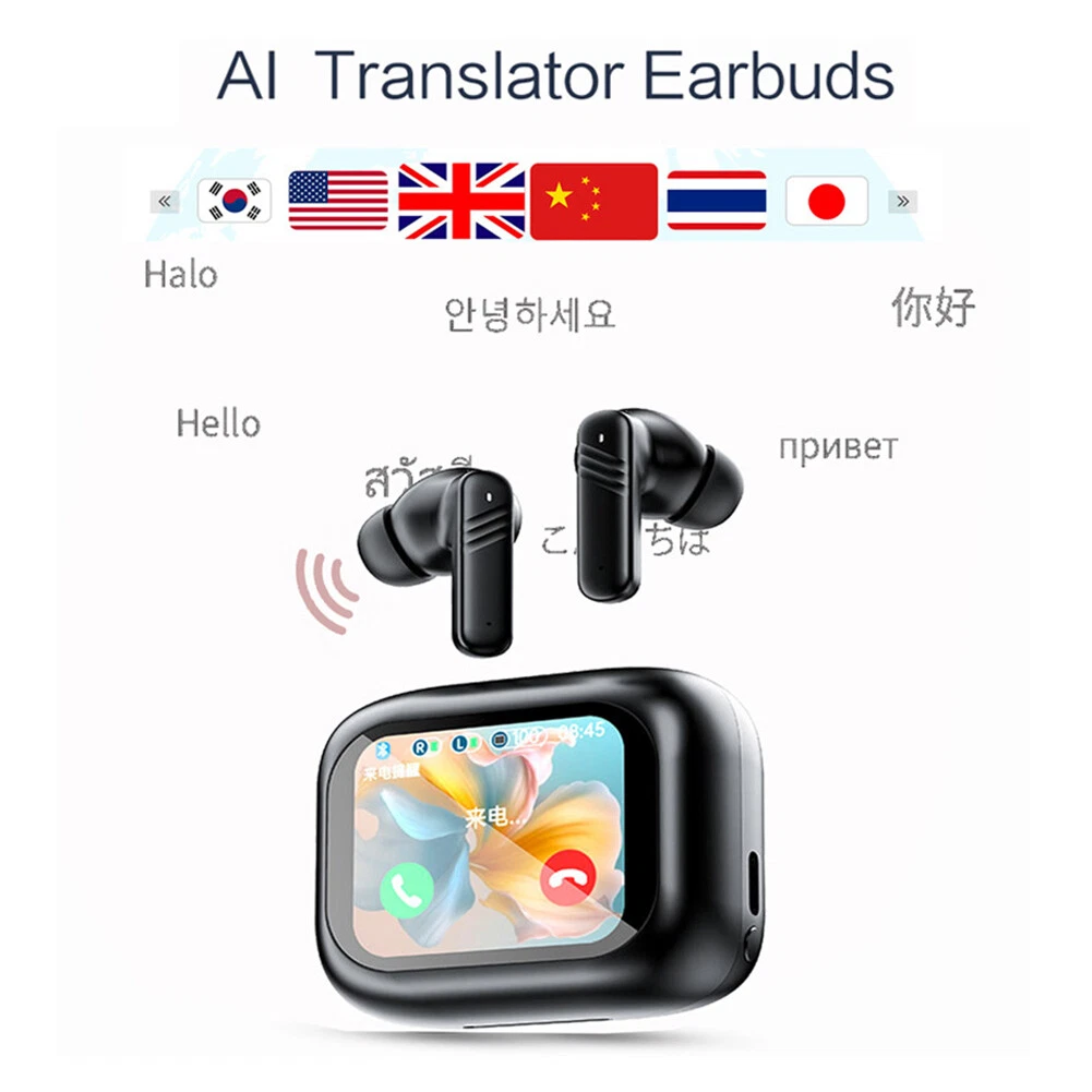 Casti Wireless OKOP cu Traducere AI in Peste 50 de Limbi, Ecran Touch Inteligent, Bluetooth, Inregistrare Conversatii, Hyper AI, Baterie de Lunga Durata [2]