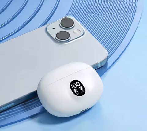 Casti wireless cu izolare a zgomotului, In-ear Bluetooth, Casti Wireless Audio, Fara fir, Afisaj Digital, Casti Bluetooth 5.4, Autonomie Bluetooth 42 ore, Microfon Audio HD, Control touch, Latenta Wir [2]