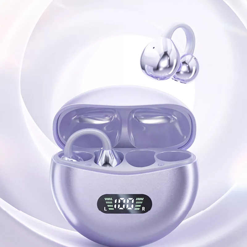 Casti Wireless Tip Huawei FreeClip Earbud, Bluetooth, Open-ear, Microfon, Afisaj Digital, Compatibile iPhone, Samsung, Huawei [2]