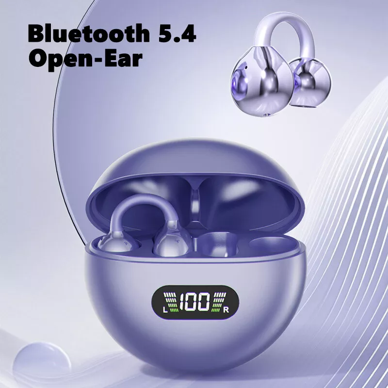 Casti Wireless Tip Huawei FreeClip Earbud, Bluetooth, Open-ear, Microfon, Afisaj Digital, Compatibile iPhone, Samsung, Huawei [6]