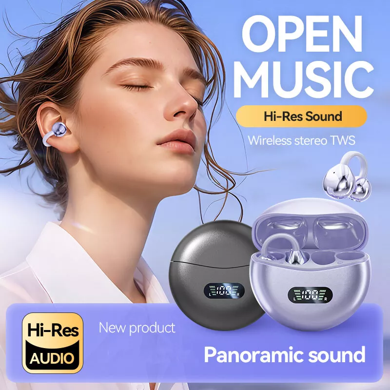 Casti Wireless Tip Huawei FreeClip Earbud, Bluetooth, Open-ear, Microfon, Afisaj Digital, Compatibile iPhone, Samsung, Huawei [8]