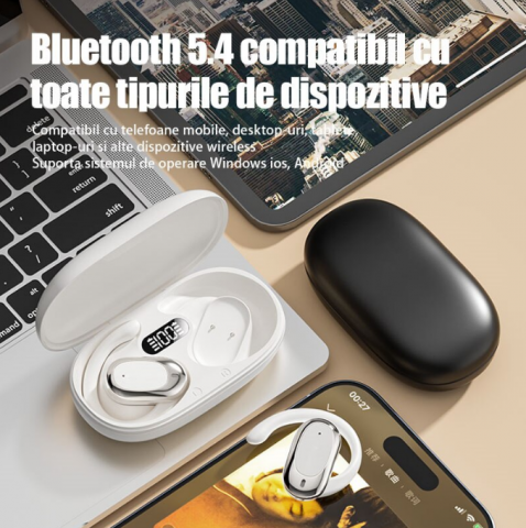 Căști Wireless X97 Sport – Bluetooth 5.49, 9h Autonomie, Calitate Audio Premium, Mod Dual, Confort Maxim, Carcasa cu Display LED [8]