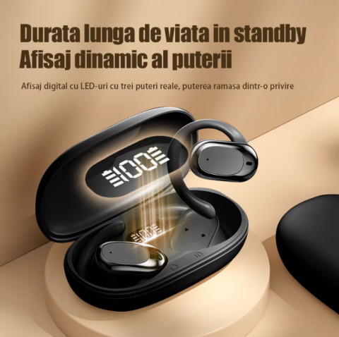 Căști Wireless X97 Sport – Bluetooth 5.49, 9h Autonomie, Calitate Audio Premium, Mod Dual, Confort Maxim, Carcasa cu Display LED [5]