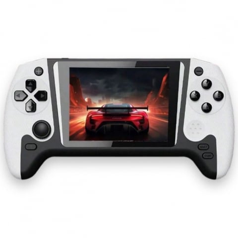 Toate Produsele - Consola de Jocuri Portabila - 500 Jocuri Clasice, Conectare la Televizor prin Cablu AV, Ecran Color HD, Baterie de Lunga Durata, Reincarcabila USB - Alb