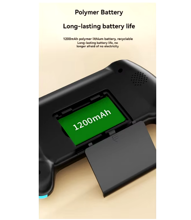 Consola de Jocuri Portabila - 500 Jocuri Clasice, Conectare la Televizor prin Cablu AV, Ecran Color HD, Baterie de Lunga Durata, Reincarcabila USB - Alb [1]