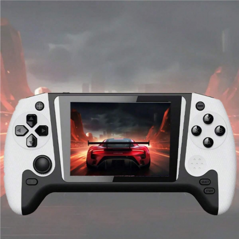 Consola de Jocuri Portabila - 500 Jocuri Clasice, Conectare la Televizor prin Cablu AV, Ecran Color HD, Baterie de Lunga Durata, Reincarcabila USB - Alb [7]