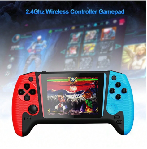 Consola de Jocuri Portabila - 500 Jocuri Clasice, Conectare la Televizor prin Cablu AV, Ecran Color HD, Baterie de Lunga Durata, Reincarcabila USB - Multicolor [4]